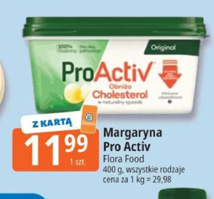 Margaryna Pro Activ Flora Food promocja w Leclerc