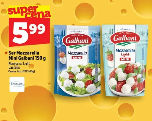 Ser Mozzarella Mini Galbani Klasyczna promocja w TOPAZ