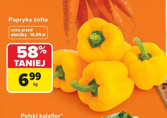 Papryka żółta promocja w Carrefour