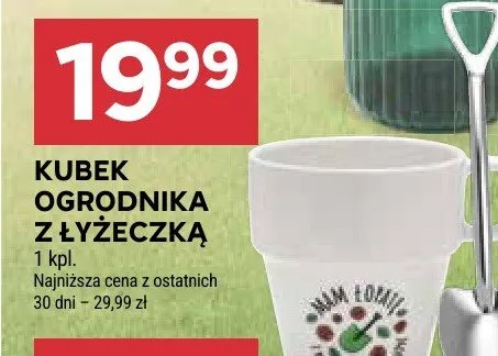 Kubek ogrodnika z łyżeczką promocja w Stokrotka