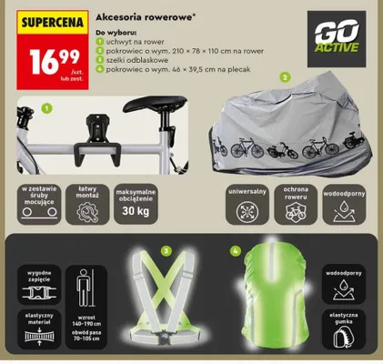 Pokrowiec na rower 210x78x110 cm Go Active promocja w Biedronka