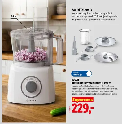 Robot kuchenny BOSCH MultiTalent 3 800W promocja w Lidl