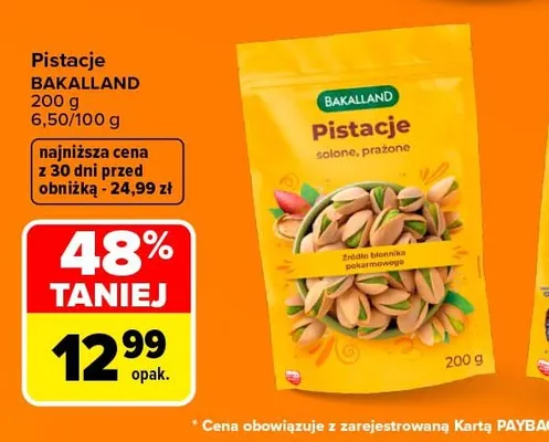 Pistacje Bakalland promocja w Carrefour Market