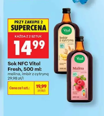 Sok NFC Vital Fresh imbir z cytryną promocja w Biedronka