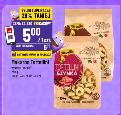Makaron Tortellini szynka Novelle promocja w POLOmarket