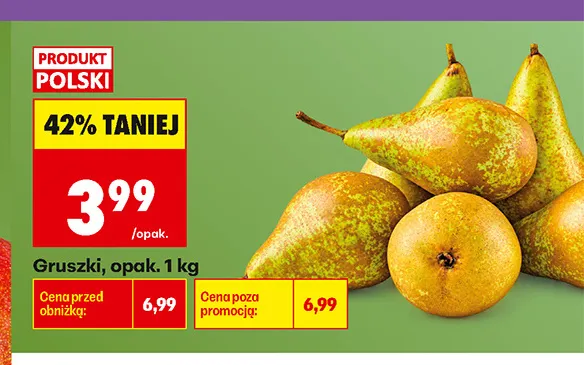 Gruszki polskie promocja w Biedronka