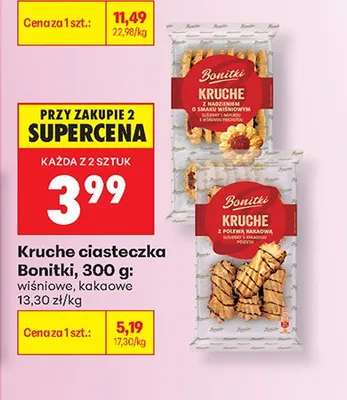 Kruche ciasteczka kakaowe Bonitki promocja w Biedronka