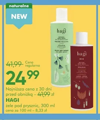 Żel pod prysznic Hagi Natural promocja w Super-Pharm