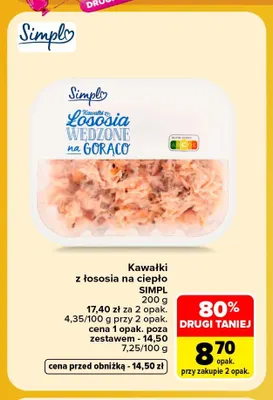 Kawałki z łososia na ciepło Simpl promocja w Carrefour Market