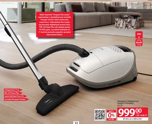 Odkurzacz workowy M1 Parquet Flex Miele promocja w Selgros