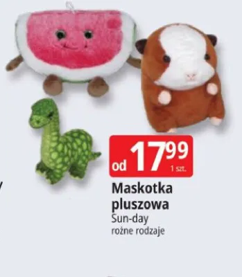 Maskotka pluszowa Sun-day promocja w Leclerc