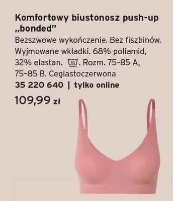 Komfortowy biustonosz push-up „bonded” Tchibo promocja w Tchibo