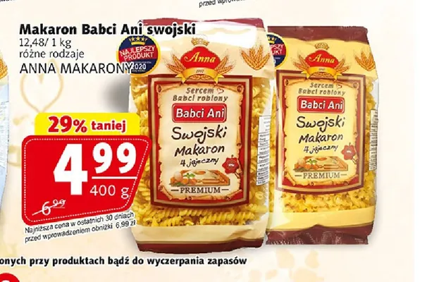 Makaron Babci Ani swojski Anna Makarony promocja w Prim Market