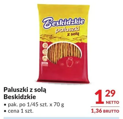 Paluszki z solą Beskidzkie promocja w Makro