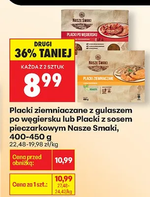 Placki z sosem pieczarkowym promocja w Biedronka