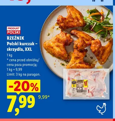 Polski kurczak - skrzydła XXL Rzeźnik promocja w Lidl