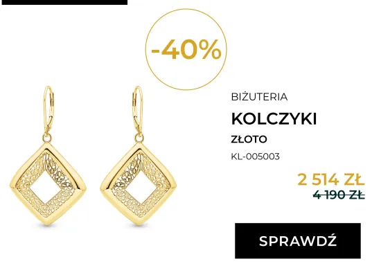 Kolczyki złote Briju Auri KL-005003 promocja w Briju
