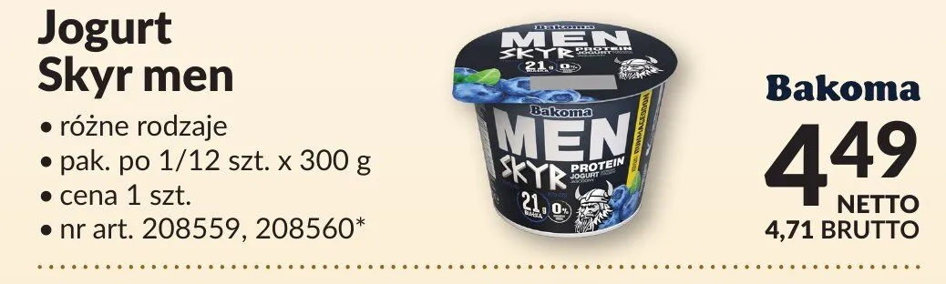 Jogurt Skyr men różne rodzaje 300g promocja w Makro