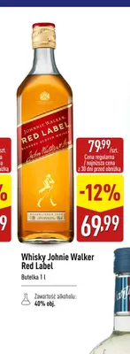 Whisky Johnnie Walker Red Label promocja w Aldi