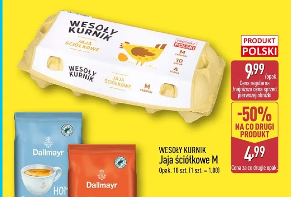 Jajka kurze ściółkowe M Wesoły Kurnik promocja w Aldi