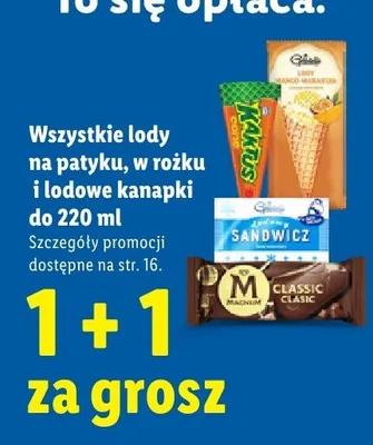 Lody w rożku Kaktus promocja w Lidl