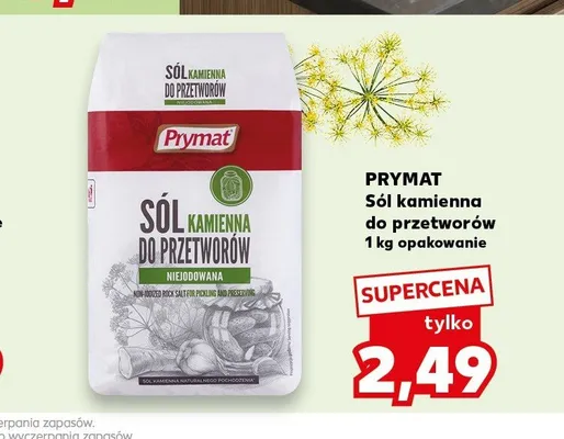Sól kamienna do przetworów Prymat promocja w Kaufland