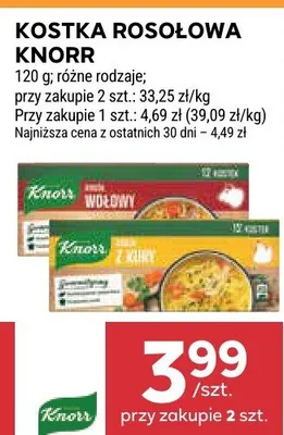 Kostka rosołowa Knorr wołowa promocja w Stokrotka