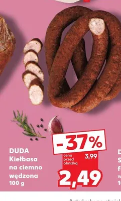 Kiełbasa na ciemno wędzona Duda promocja w Kaufland