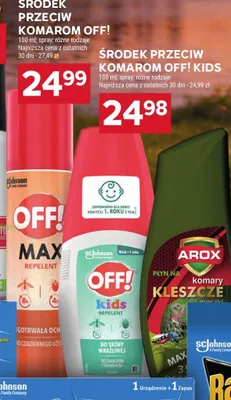 Środek przeciw komarom OFF! MAX Repelent spray promocja w Stokrotka