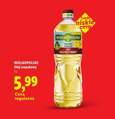 Olej rzepakowy Wielkopolski promocja w Lidl