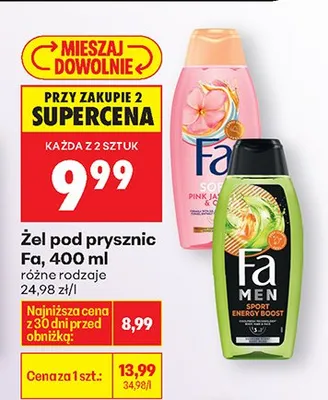 Żel pod prysznic różne rodzaje promocja w Biedronka