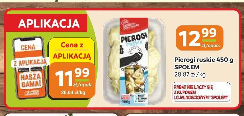 Pierogi ruskie Społem promocja w Społem Częstochowa