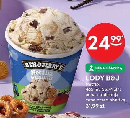 Lody Ben & Jerry's Netflix & Chilll'd promocja w Żabka
