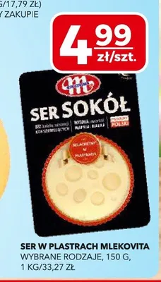 Ser sokół w plastrach mlekovita promocja w Top Market