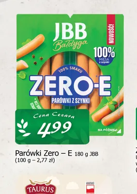 Parówki Zero-E JBB promocja w CEZAR Delikatesy