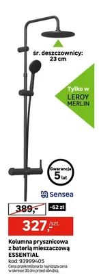 Kolumna prysznicowa z baterią mieszaczową ESSENTIAL Sensea promocja w Leroy Merlin