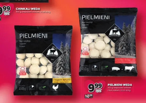 Pielmieni wieprzowo-wołowe z kurczakiem Weda promocja w Stokrotka