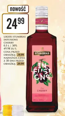 Likier Stumbras Infusions Cherry promocja w Dino