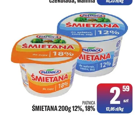 Śmietana Piątnica 12% promocja w Tomi Markt