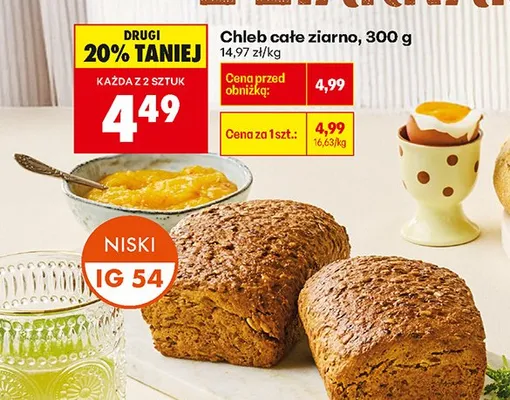 Chleb cale ziarno promocja w Biedronka