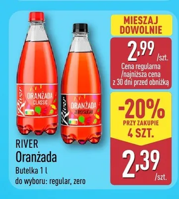 Oranżada River Zero promocja w Aldi