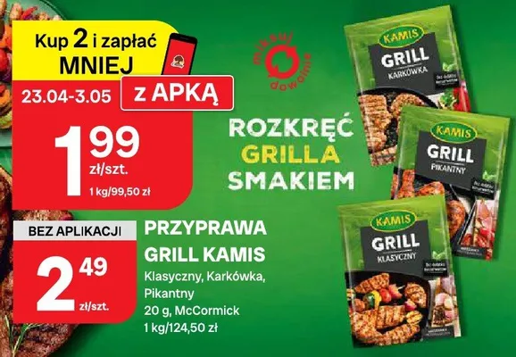 Przyprawa grill Kamis Klasyczny, Karkówka, Pikantny promocja w Chorten