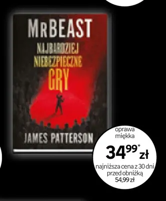 Książka MrBeast Najbardziej niebezpieczne gry James Patterson promocja w Empik