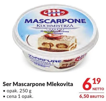 Ser Mascarpone Mlekovita promocja w Makro