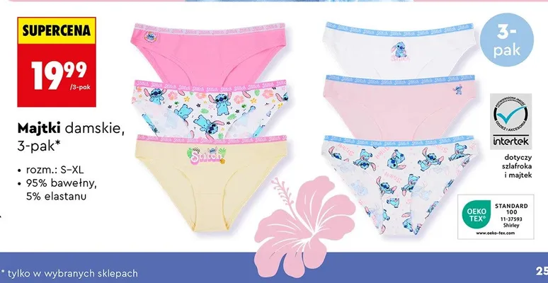 Majtki damskie, 3-pak promocja w Biedronka