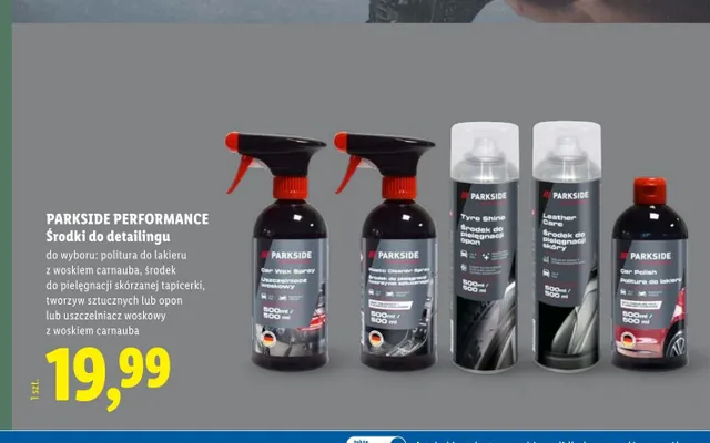 Środek do pielęgnacji skórzanej tapicerki PARKSIDE PERFORMANCE promocja w Lidl