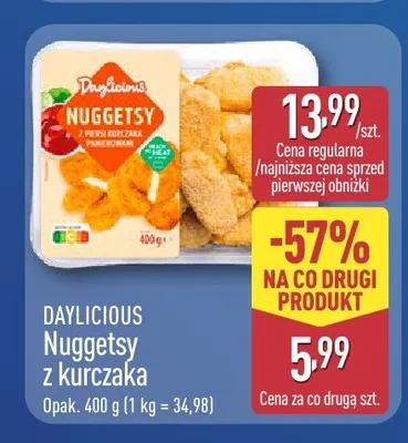 Nuggetsy z kurczaka Daylicious promocja w Aldi