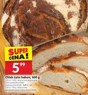 Chleb żytni babuni promocja w Twój Market