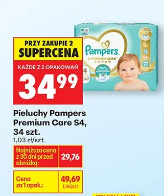 Pieluchy Premium Care S4 promocja w Biedronka