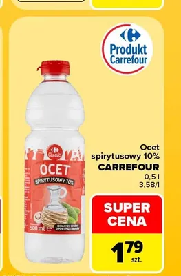 Ocet spirytusowy 10% Carrefour promocja w Carrefour